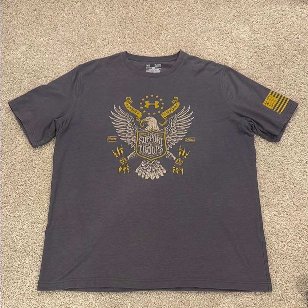 Under Armour Charcoal Support Troops Tee